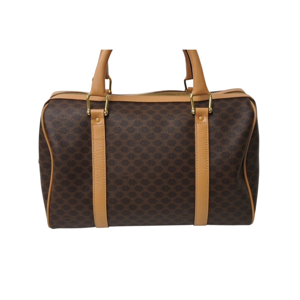 CELINE Boston Bag Macadam Beige Tan Brown Leather - Picture 3 of 10